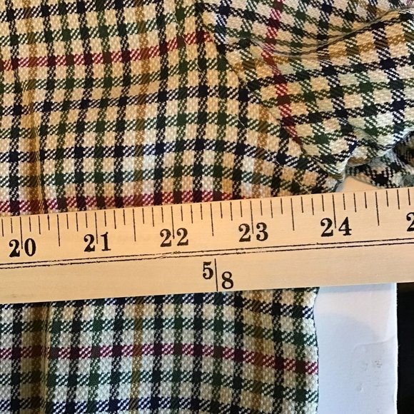 men’s plaid bomber harrington jacket L academia golf retro zippered lined tan - Picture 13 of 13